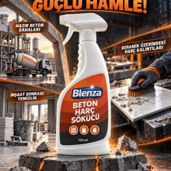 Blenza Beton Harç Sokucu | Kurumuş Beton ve Harç Kalıntısı Çözücü | Güçlü Endüstriyel Temizleyici - Renkli