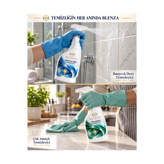 Derz & Banyo Duşakabin Fayans Temizleyici , Küf, Sararma ve Kireç Karşıtı - Renkli