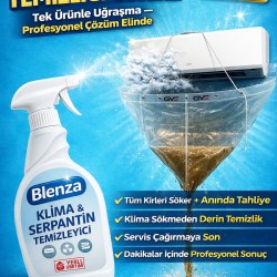Klima Temizleme Seti 2’li – Güçlü Serpantin Temizleyici + Klima Bakım Çadırı - Renkli