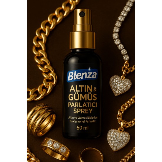 Blenza Mücevher Altın Gümüş ve Takı Temizleme Parlatma Suyu 50 ml - Renkli